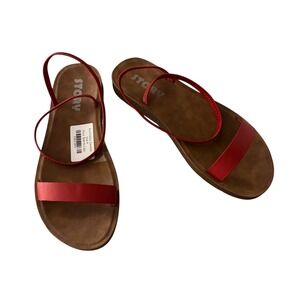 NEW Story‎ Red Ashley Sandals Strappy Slingback Casual Summer Size 9